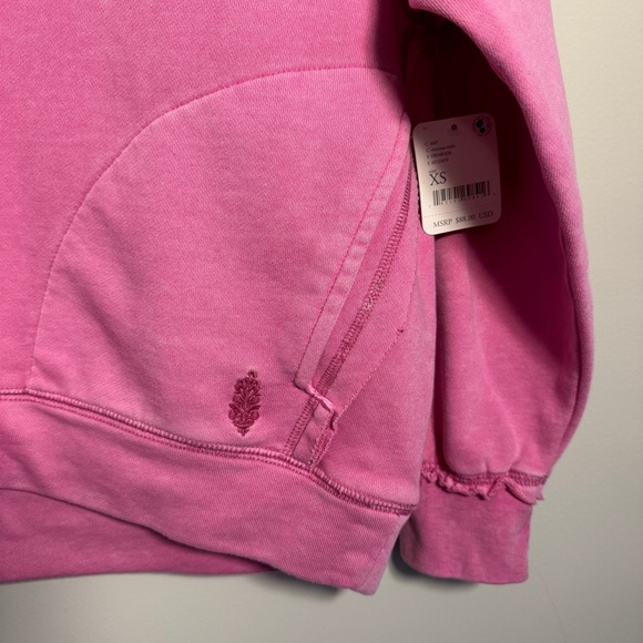 NWT Free People Movement Metti Crew Neck Oversized Sweatshirt Pink Extra Small - Picture 5 of 8